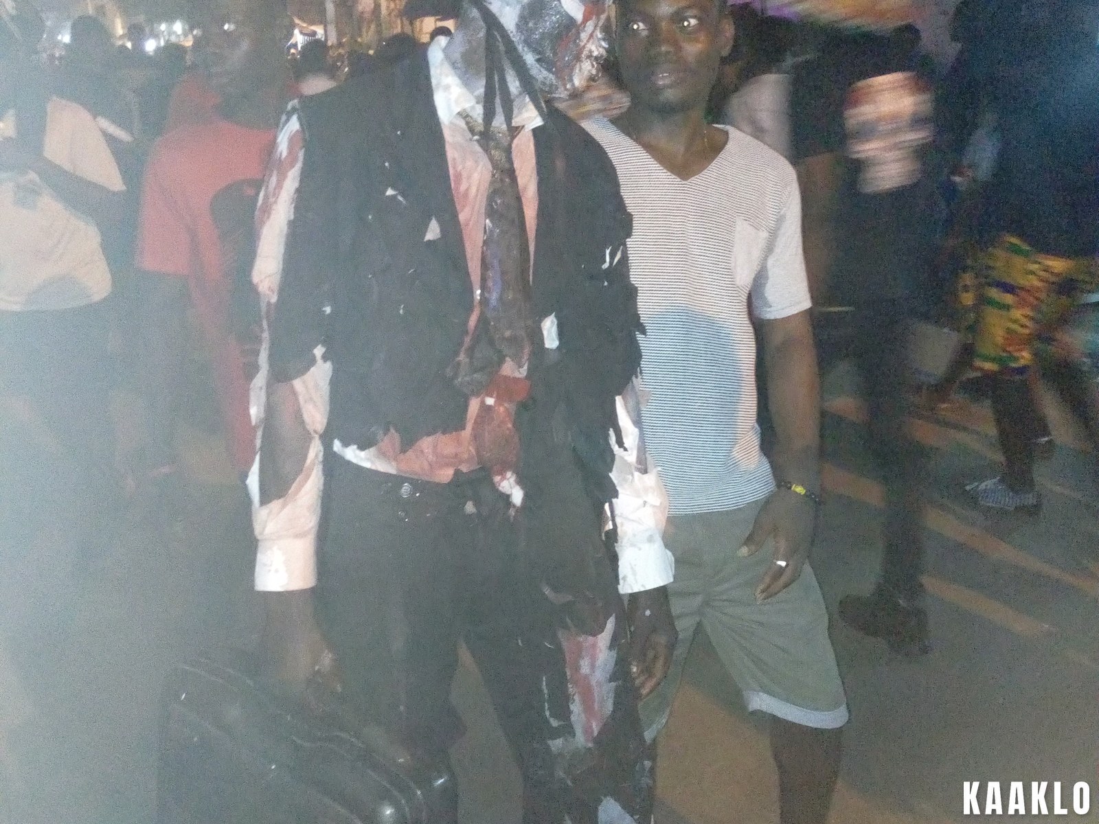 Visitors at the Chale Wote Street Art Festival in Jamestown, Accra.
