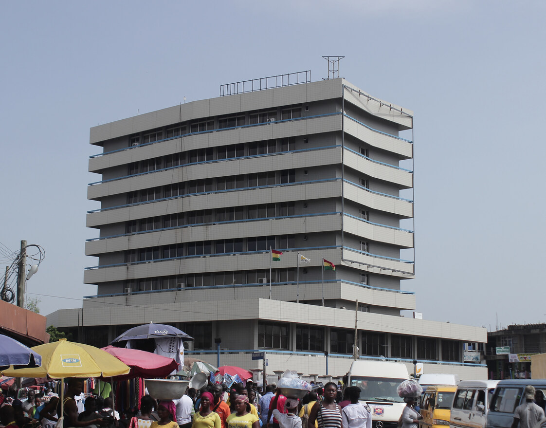 The Ghana Commercial Bank building in Accra.