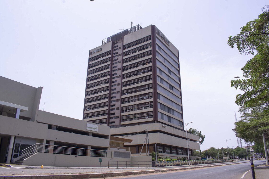 Cedi House, the Bank of Ghana headquarters in Accra.