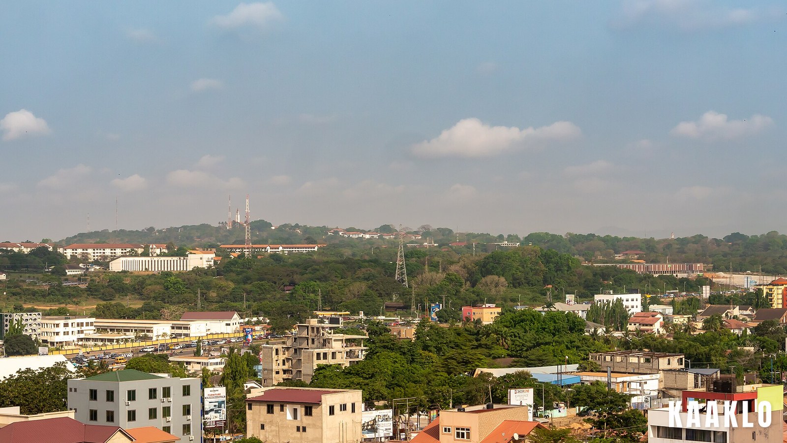 A view over Legon and the Ayawaso West area of Accra, home to the University of Ghana.